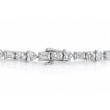 Anita... 5.22ct Mixed Cut Lab Grown Diamond Tennis Bracelet in Platinum
