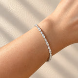 Anita... 5.22ct Mixed Cut Lab Grown Diamond Tennis Bracelet in Platinum