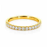 Carol... Lab Grown Claw Set Diamond Band In 18ct Gold