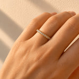 Carol... Lab Grown Claw Set Diamond Band In 18ct Gold