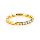 Carol... Lab Grown Claw Set Diamond Band In 18ct Gold