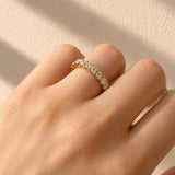 Florence... Lab Grown Claw Set Diamond Band In 18 Carat Yellow Gold