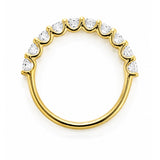 Florence... Lab Grown Claw Set Diamond Band In 18 Carat Yellow Gold