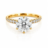 Gina... Round Brilliant Cut Lab Grown Diamond Solitaire Ring In 18 Yellow Gold