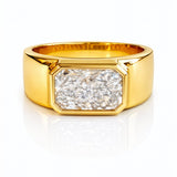 Harry... 5 Carat Radiant Cut Bezel Set Lab Grown Diamond Wide Ring