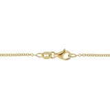 Gold chain with clasp on a white background