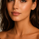 Maya... East West Lab Grown Diamond Pendant with 18 Carat Yellow Gold Chain