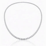 Lab grown diamond collier necklace on a white background at LeGassick.