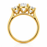 Tina... Lab Grown Diamond Trilogy Ring In 18 Carat Yellow Gold