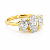 Tina... Lab Grown Diamond Trilogy Ring In 18 Carat Yellow Gold