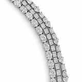 Vanessa... 10ct Oval Lab Grown Diamond Tennis Bracelet in Platinum